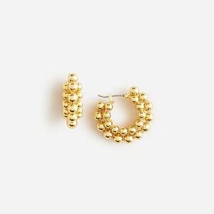 NWT J Crew metallic cluster hoop earrings